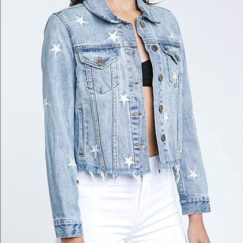 PISTOLA Brando star embroidery denim jacket🌟